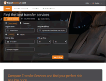 Tablet Screenshot of airportshuttles24.com
